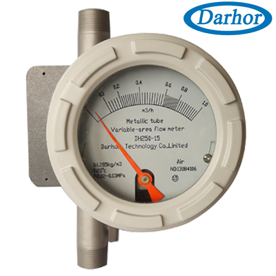 Screw connection metal tube flowmeter